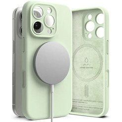 Чехол RINGKE SILICONE MAGNETIC MAGSAFE для IPHONE 16 PRO MAX SOFT MINT