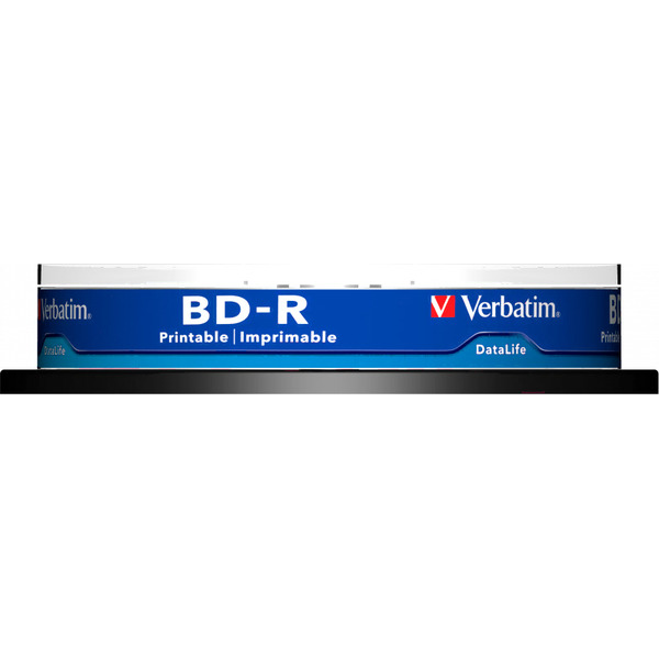 Диск BD-R Verbatim 25ГБ SL Datalife Printable 10 шт 43804