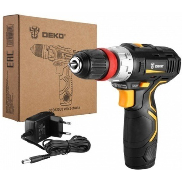 Дрель-шуруповерт Deko GCD12DU3 (063-4114) с 1-м АКБ