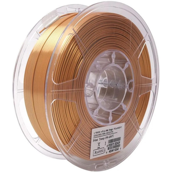 Пластиковая нить ESUN ePLA-Silk Magic filament 1.75 мм 1кг (серебряно-золотой)