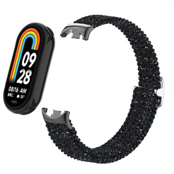 Ремешок Bingo Braided для Xiaomi Mi Band 8 Черный в крапинку