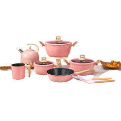 Набор посуды JIO JIO-013 (Розовый)