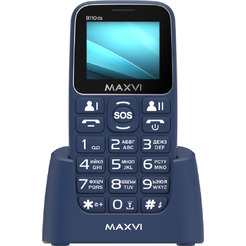 Мобильный телефон Maxvi B110ds +ЗУ WC-112 (синий)