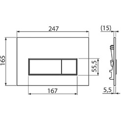Панель смыва Alcaplast Thin M57-G-M (gold-мат)