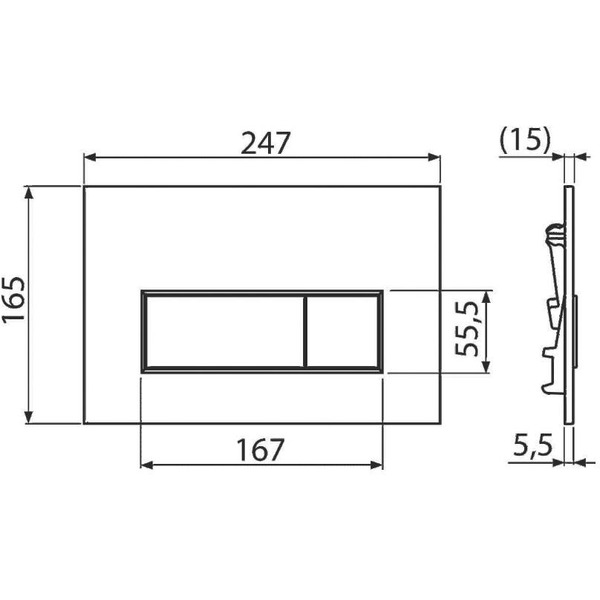 Панель смыва Alcaplast Thin M57-G-M (gold-мат)