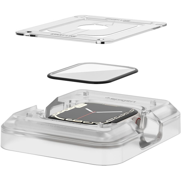 Защитное стекло Spigen ProFlex EZ Fit для Apple Watch 9/8/7 (45 mm) AFL04051 (2шт)