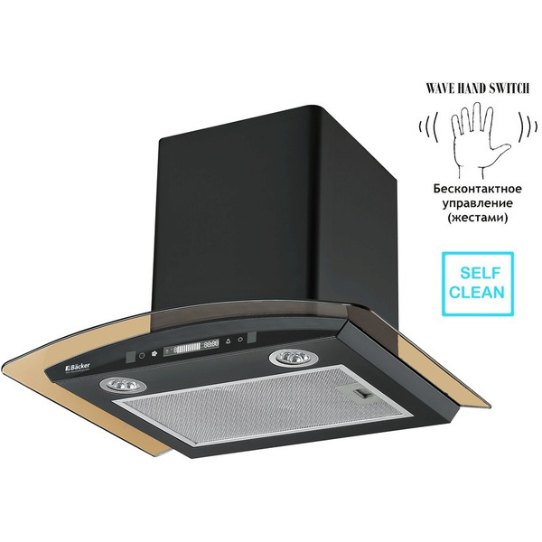 Кухонная вытяжка Backer QD60E-MC BLACK 12K