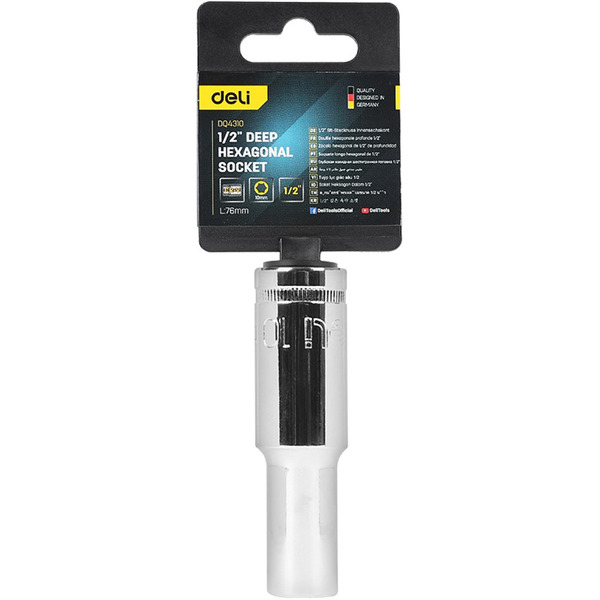 Головка торцевая шестигранная Deli EDQ4310