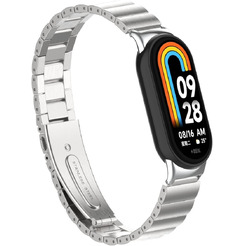 Ремешок Bingo Stainless Strips для XIAOMI Mi Band 8 (серебристый)