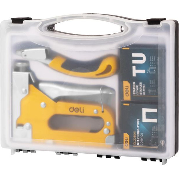 Набор механический степлер и скоборасшиватель Deli EDL238105