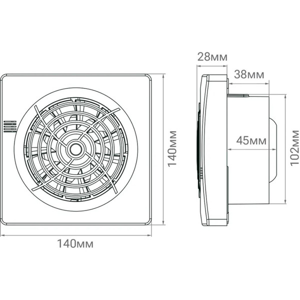 Осевой вентилятор Sparkvent SM-100 SW SM04-W