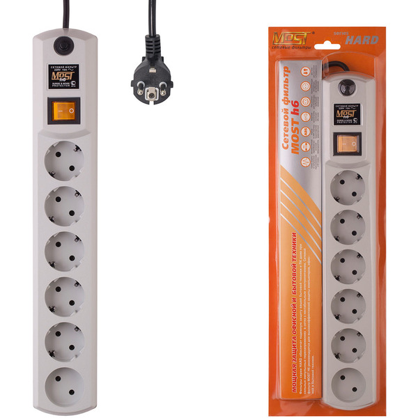 Сетевой фильтр Most H6 2м (белый)