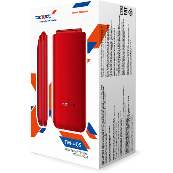 Мобильный телефон TeXet TM-405 (красный)