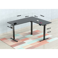 Стол для компьютера Cactus CS-EDXL-BBK