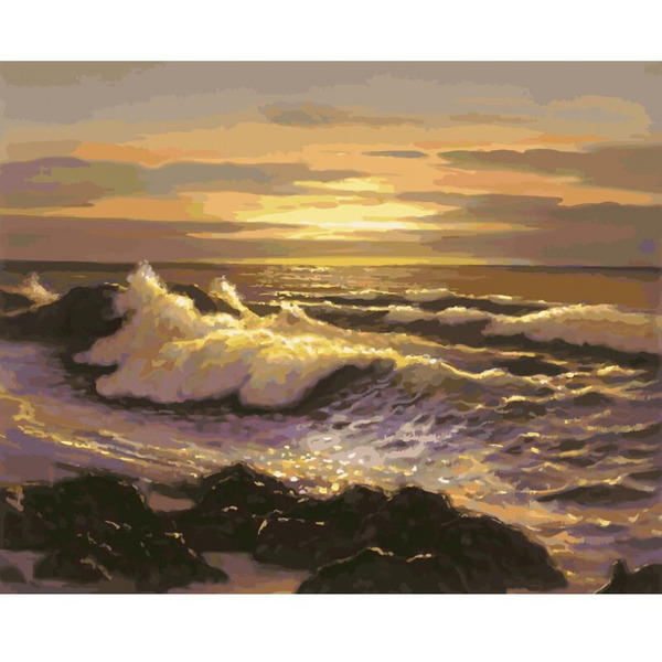 Картина по номерам Белоснежка Океанский прибой 910-AB