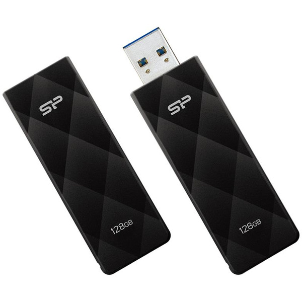 USB Flash Silicon-Power Blaze B20 Black 128GB (SP128GBUF3B20V1K)