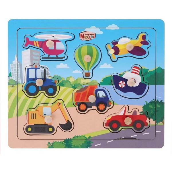 Развивающая игра Mapacha Вкладыши. Транспорт 962011