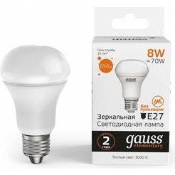 Лампа Gauss LED Elementary R63 8W 650lm 3000К E27 63218