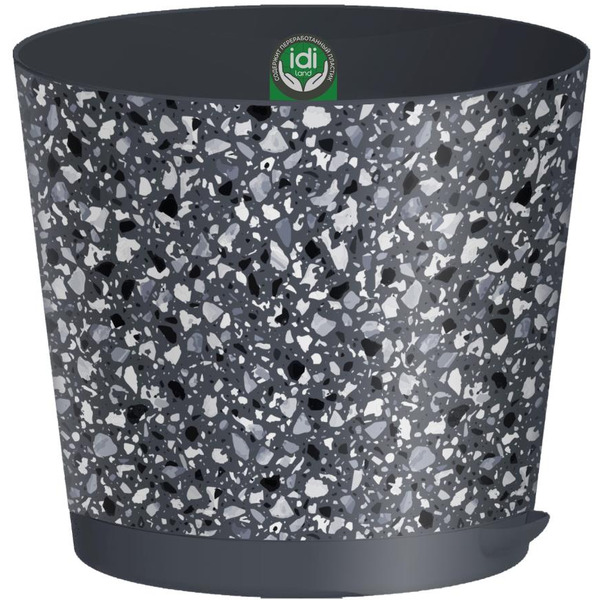 Горшок для цветов IDILAND Stone Flower 221606935/01 (серый)
