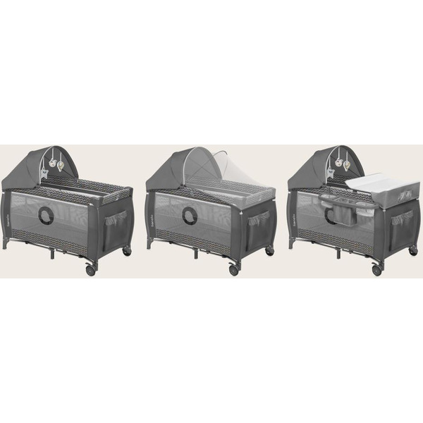 Кровать-манеж Lionelo Sven Plus (Grey Scandi)