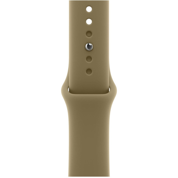 Умные часы Apple Watch Series 12 42 мм MJEF4X/A (алюминиевый корпус, бронзовый/оливковый, спортивный силиконовый ремешок S/M)