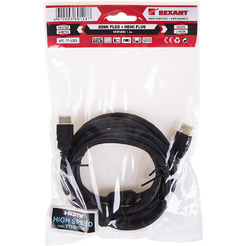 Кабель Rexant HDMI - HDMI 17-6205 (3 м, черный)