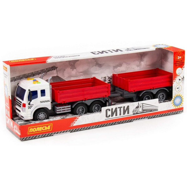 Автомобиль бортовой с прицепом Полесье 93110 Сити