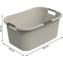 Корзина для белья Rotho Country 1040407422 (40л, капучино)