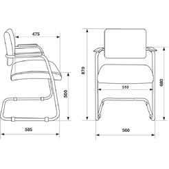 Офисный стул Бюрократ CH-271N-V/BLACK (черный)