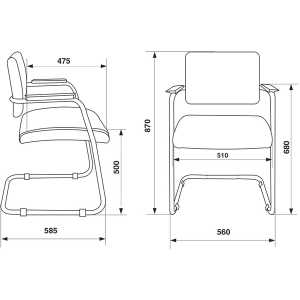 Офисный стул Бюрократ CH-271N-V/BLACK (черный)