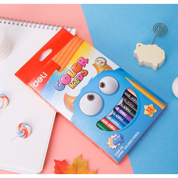 Карандаши цветные  DELI Jumbo kids C00600