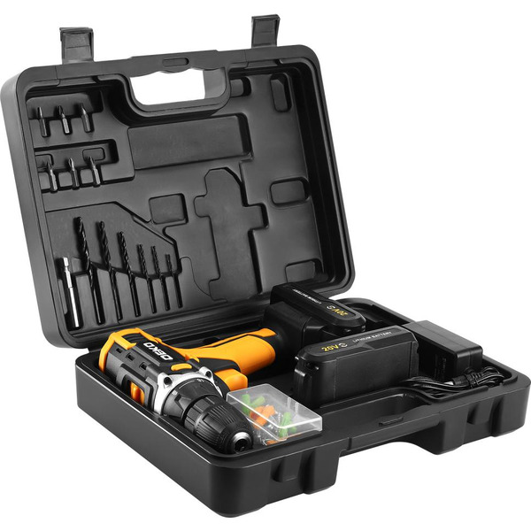 Дрель-шуруповерт аккумуляторная DEKO Banger 20V ONE + SET 63 083-1043 (с 2-мя АКБ, кейс)