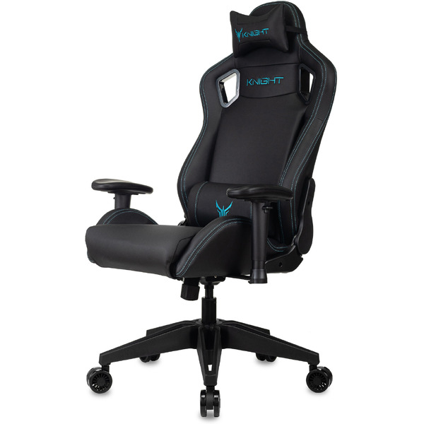 Кресло игровое Бюрократ Knight Outrid Smile экокожа, черный