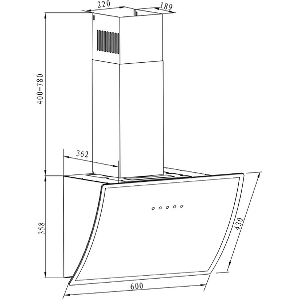 Вытяжка GRAND Palermo 60 (черный)