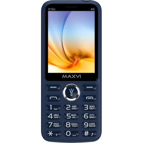 Кнопочный телефон Maxvi K15n 4G (синий)