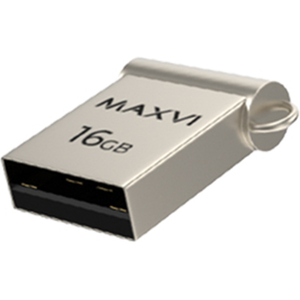 USB флеш Maxvi MM 16GB FD16GBUSB20C10MM (серебристый)