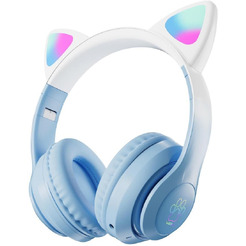 Наушники с ушками MIRU Cat EP-W10 (голубой)