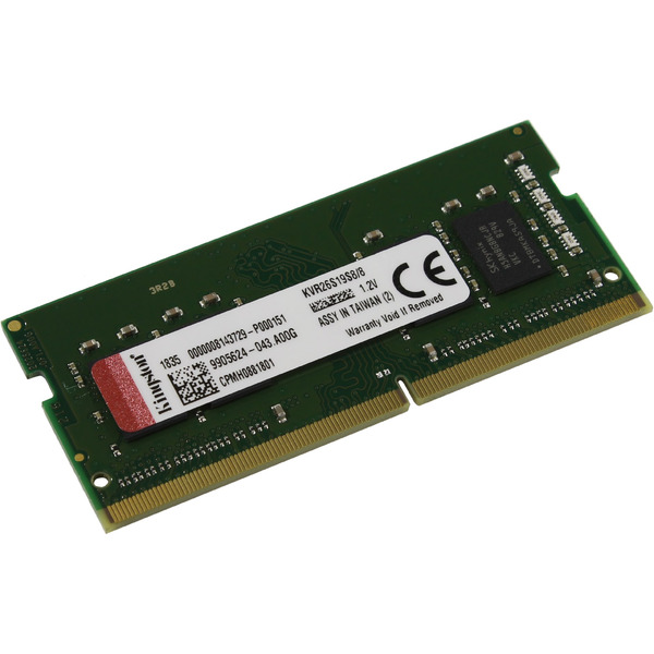 Оперативная память Kingston ValueRAM 8GB DDR4 SODIMM PC4-21300 KVR26S19S8/8