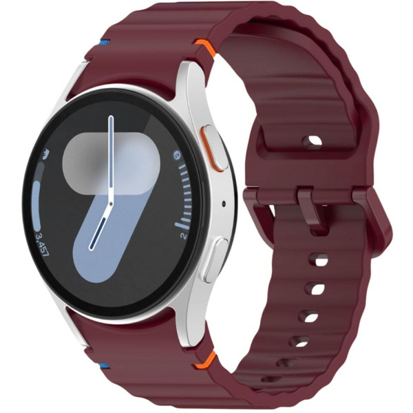 Ремешок Bingo Wave Stitching для SAMSUNG Galaxy Watch 4/5/6/7/FE (бордовый)