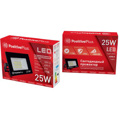 Светодиодный прожектор POSITIVE PLUS Super-Slim 25W 6500К IP64