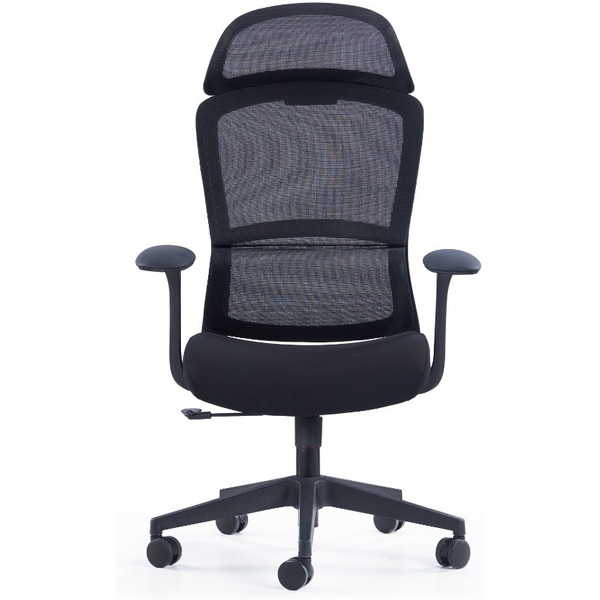 Кресло компьютерное SitZone CH-555A сетка/ткань, черный, крестов. пластик