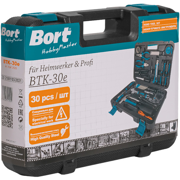 Набор инструментов Bort BTK-30E (93412529) 30 предметов
