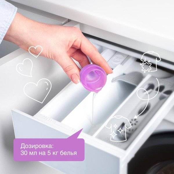 Кондиционер для белья SYNERGETIC "Лавандовое поле" гипоаллергенный, 1л, 33 стирки (110104)