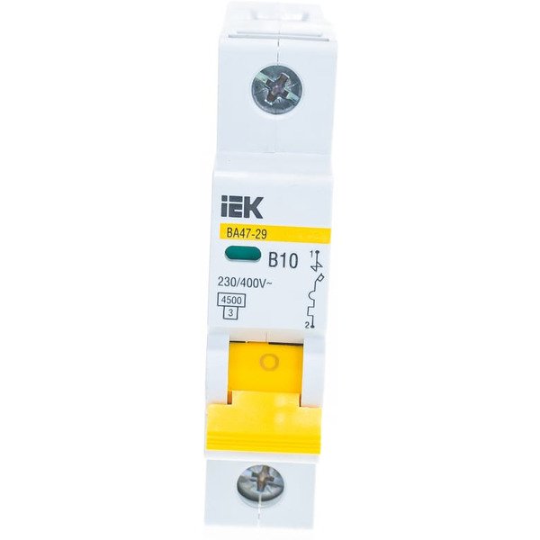 Выключатель автоматический IEK ВА47-29 1Р 10А 4.5кА В MVA20-1-010-B