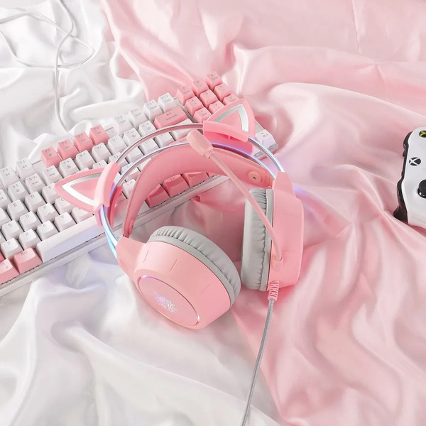Игровые наушники Onikuma X15 pro Pink Star