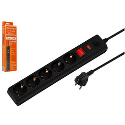 Фильтр сетевой Юпитер JP8501-11 3м, 5 роз (черный)