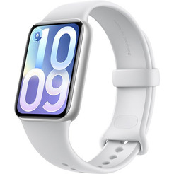 Фитнес-браслет Xiaomi Smart Band 10 Pro BHR08WBGL (серебристый, со светло-серым силиконовым ремешком)