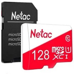 Карта памяти  Netac Micro SDXC NT02P500ECO-128G-R