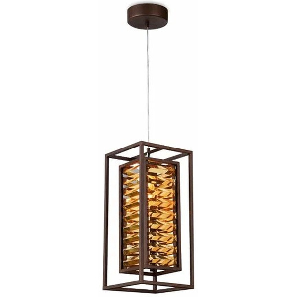 Подвесной светильник Ambrella Light с хрусталем TR5043 кофе/янтарь E27х1