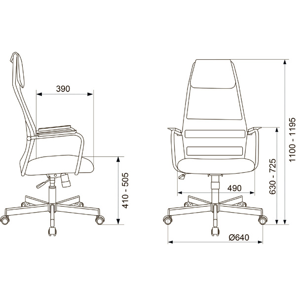 Офисное кресло Бюрократ KB-5M (TW-01 3C11 черный, сетка/ткань)
